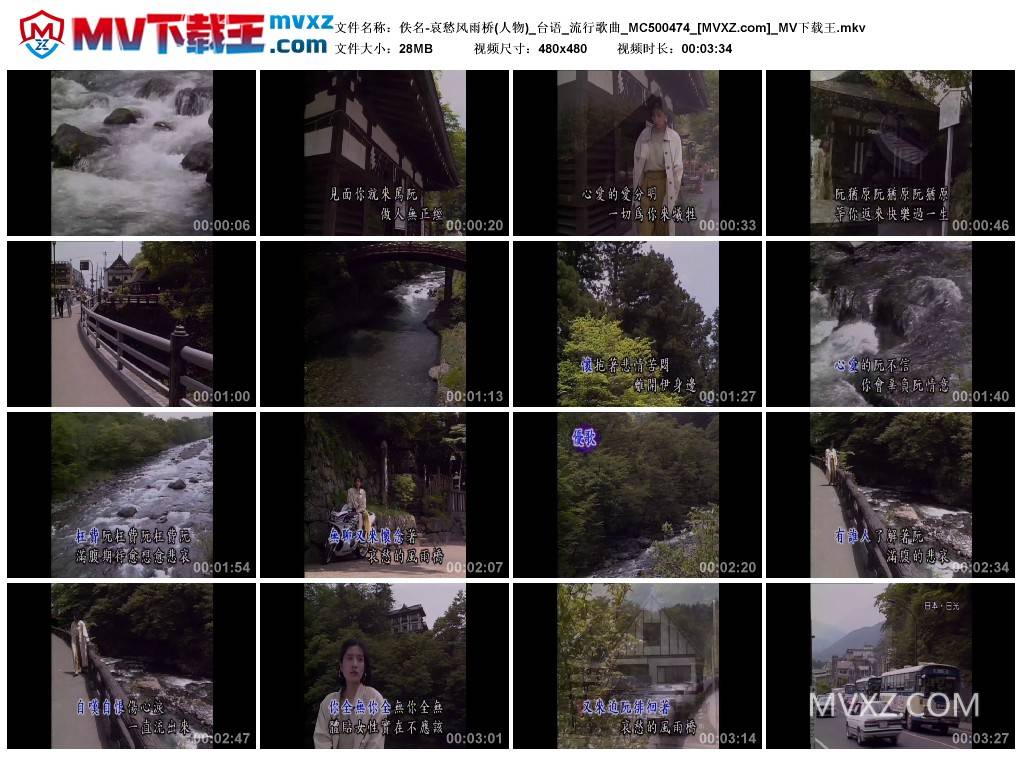 佚名-哀愁风雨桥(人物)_台语_流行歌曲_MC500474